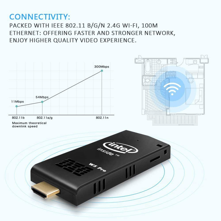 کامپیوتر کوچک اینتل مدل W5 Pro Mini PC Z8350
