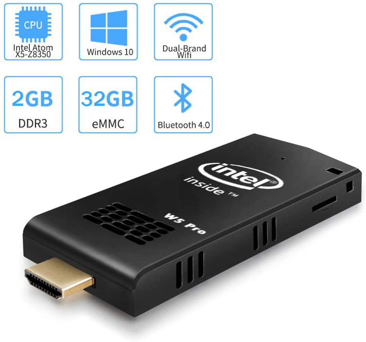 کامپیوتر کوچک اینتل مدل W5 Pro Mini PC Z8350