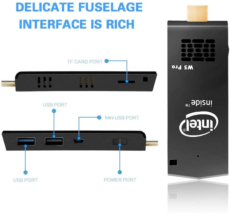 کامپیوتر کوچک اینتل مدل W5 Pro Mini PC Z8350
